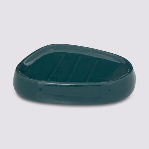 Porte savon bleu marine en céramique