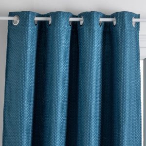 Rideau occultant motif bleu 140×260 (vendu par 1)