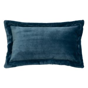 Coussin en velours bleu nuit 40×60