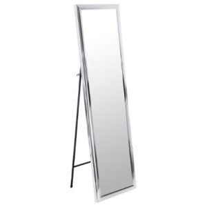 Miroir sur pied argent H126