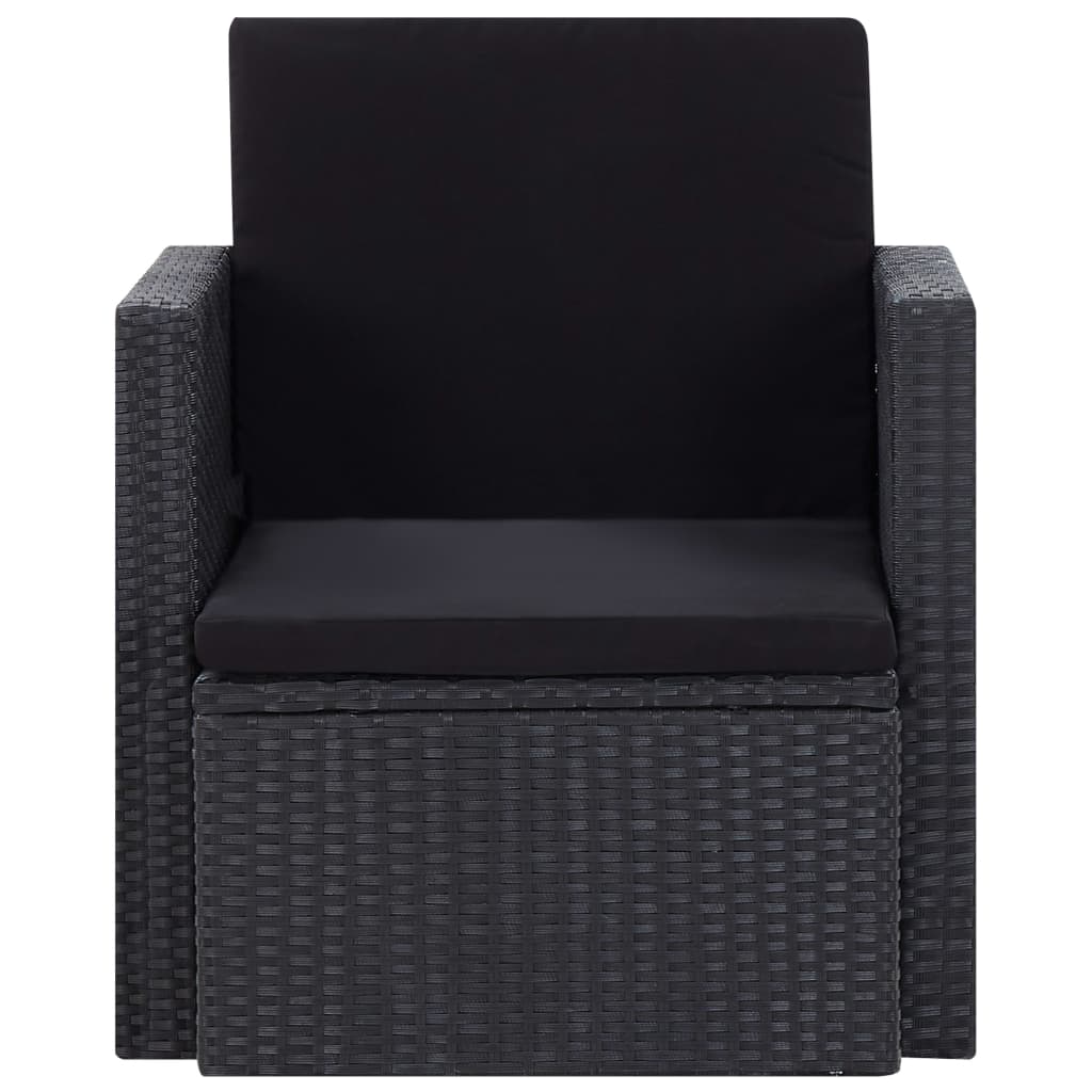 Fauteuil de jardin en Résine tressée noir (MARKETPLACE) – Image 3