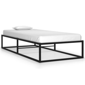 Lit Noir Métal 100×200 cm (Sommier inclus) (MARKETPLACE)