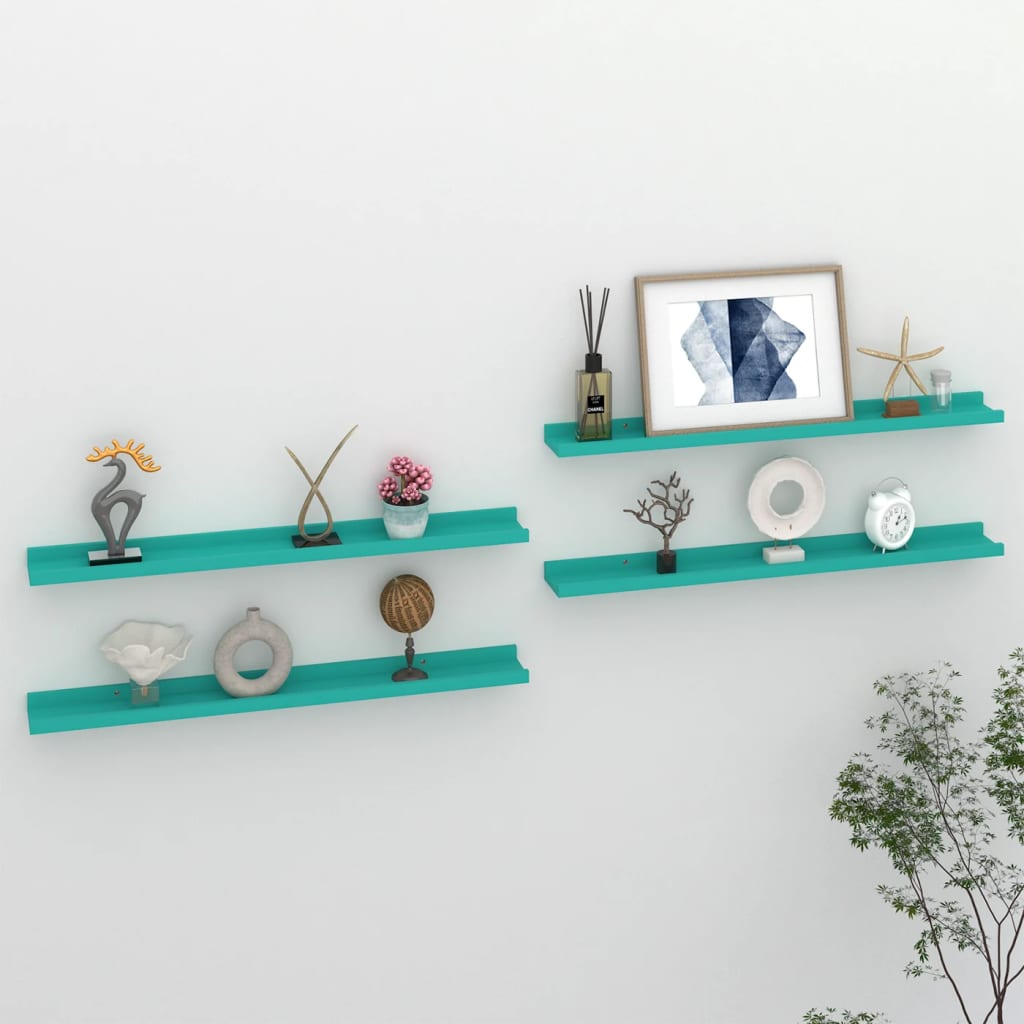 Lot de 4 étagères bleues 80×9 (MARKETPLACE) – Image 2