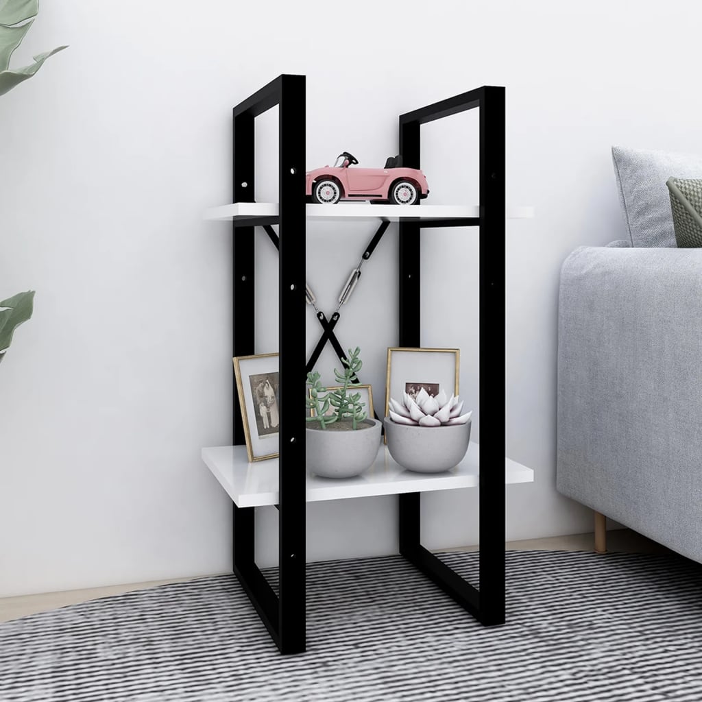 Etagère en bois blanc et métal H70 (MARKETPLACE)