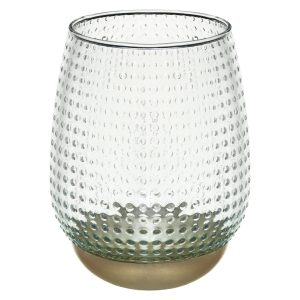 Vase pois gold H15