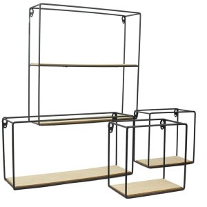 Etagère 4 Éléments En Bois Et Métal