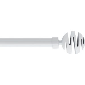 Kit de tringle extensible aluminium (L120 – L210 cm / D19 mm) blanc