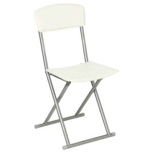 Chaise pliante blanche