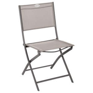 Chaise de jardin pliante taupe