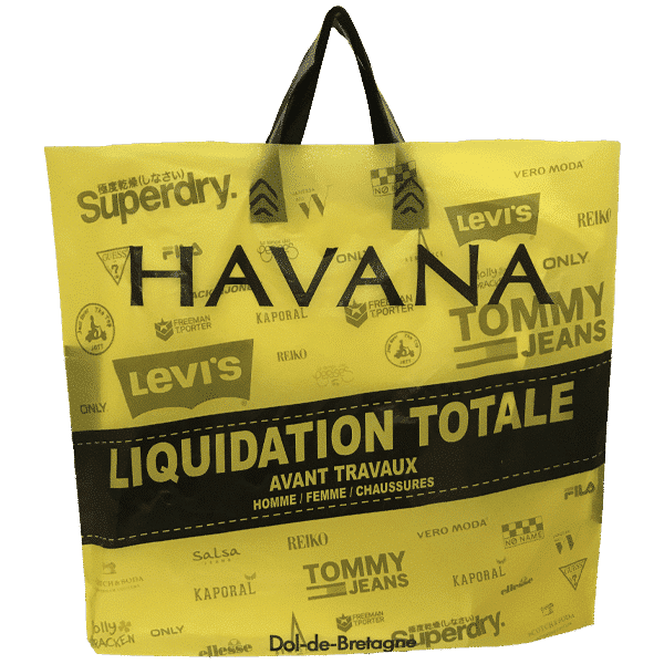 Sac plastique recto verso différent