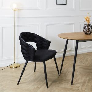 Fauteuil en tissus noir
