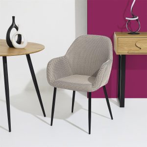 Fauteuil en tissus gris