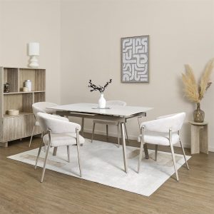Fauteuil en tissus beige