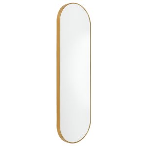 Miroir en métal doré 100×30
