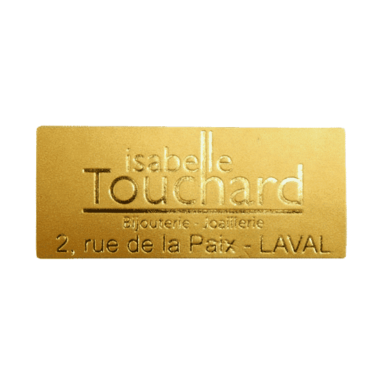 Étiquette rectangulaire or – Image 2