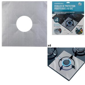 Lot de 4 protections de gazinière