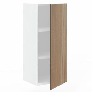 Meuble haut 1 porte L30 x H70 x P33 – Bois clair mélaminé – meuble livré monté
