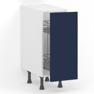Meuble bas range épice L30 x H85 x P58 – Bleu Pantone laqué mat – meuble livré monté