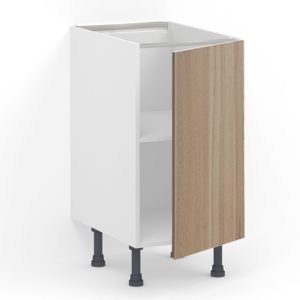 Meuble bas 1 porte L40 x H85 x P58 – Bois clair mélaminé – meuble livré monté