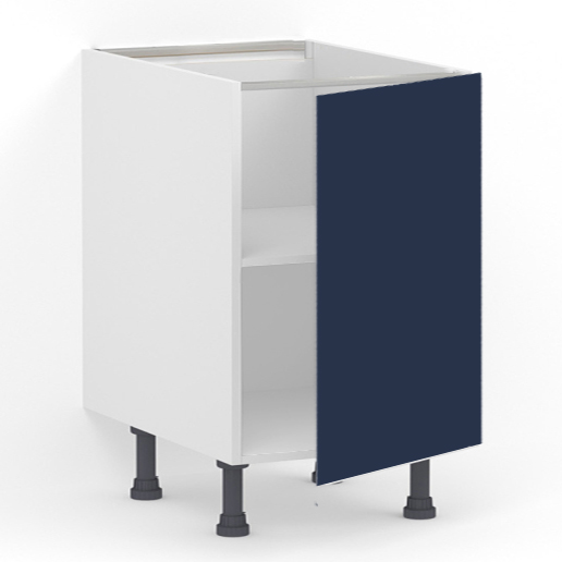 Meuble bas 1 porte L60 x H85 x P58 – Bleu Pantone laqué mat – meuble livré monté