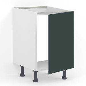 Meuble bas 1 porte L60 x H85 x P58 – Evier – Vert Pantone laqué mat – meuble livré monté