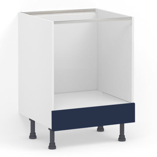 Meuble bas 1 porte L60 x H85 x P58 – Four – Bleu Pantone laqué mat – meuble livré monté
