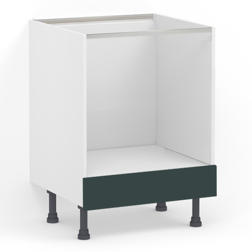 Meuble bas 1 porte L60 x H85 x P58 – Four – Vert Pantone laqué mat – meuble livré monté – Image 2