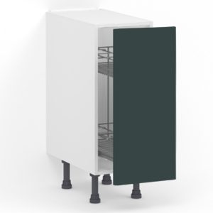 Meuble bas range épice L30 x H85 x P58 – Vert Pantone laqué mat – meuble livré monté