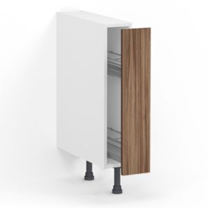 Meuble bas range épice L15 x H85 x P58 – Bois foncé mélaminé – meuble livré monté
