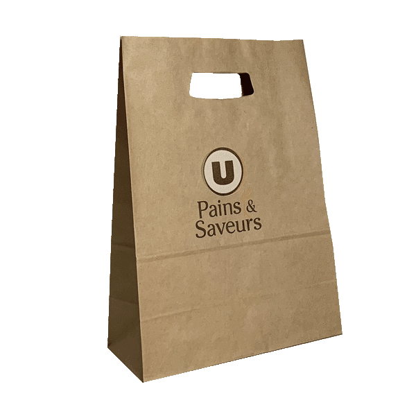 Sac kraft poignées découpées – Image 2