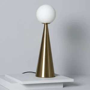 Lampe à poser ultra design dorée H55
