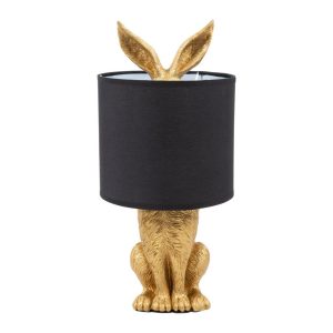 Lampe lapin doré art déco H44