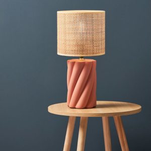 Lampe céramique saumon H44