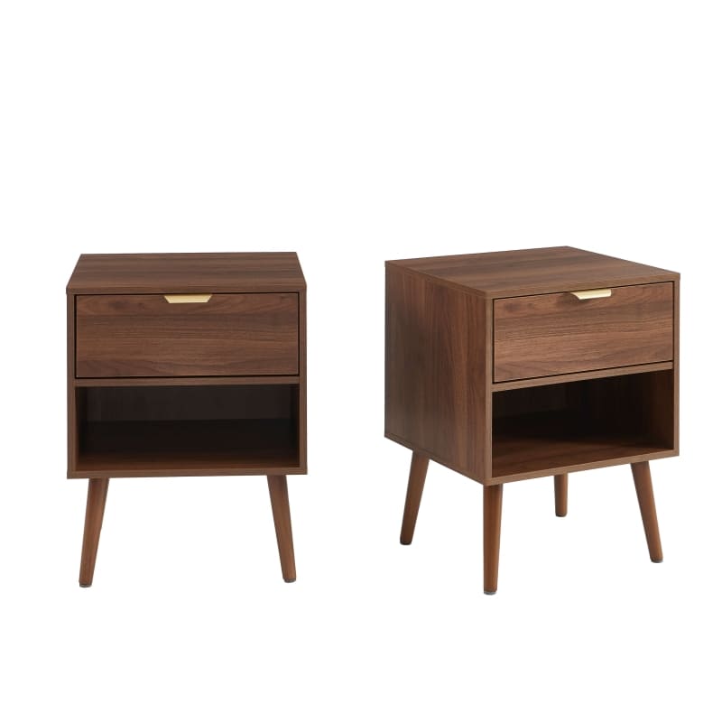 Lot de 2 tables de chevet NEAB effet noyer – Image 9